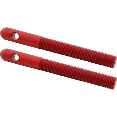 Allstar Performance 0.38 in. Dia. Replacement Aluminum Hood Pins; Red, 2PK ALL18488